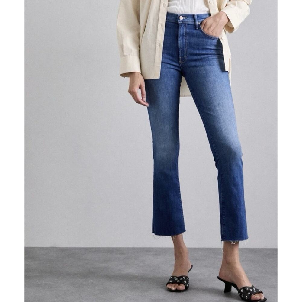 Mother Denim The Insider Flood Fray Jeans 25 We‎ Got The Beat Boho Preppy